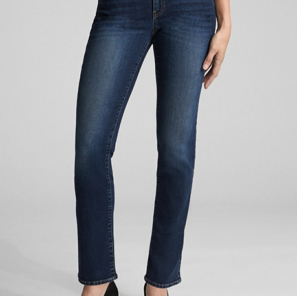 Dark Wash Gap Classic Straight Jeans